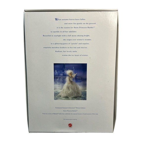 Barbie Enchanted Seasons Collection Snow Princess 1994 NIB‎ White Gown - Picture 4 of 6